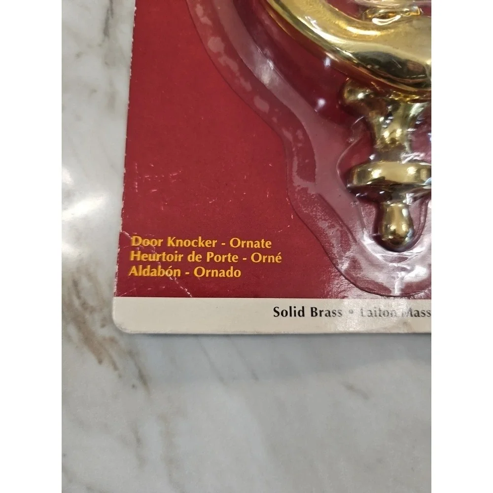 BRAINERD Large Solid Polished Brass Door Knocker 8 1/4